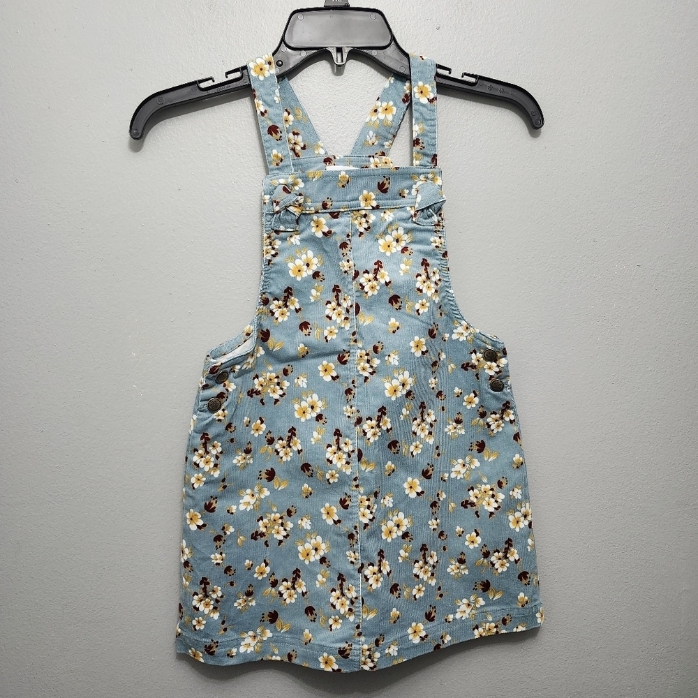 Tahari girl's floral dress size 7 blue and yellow